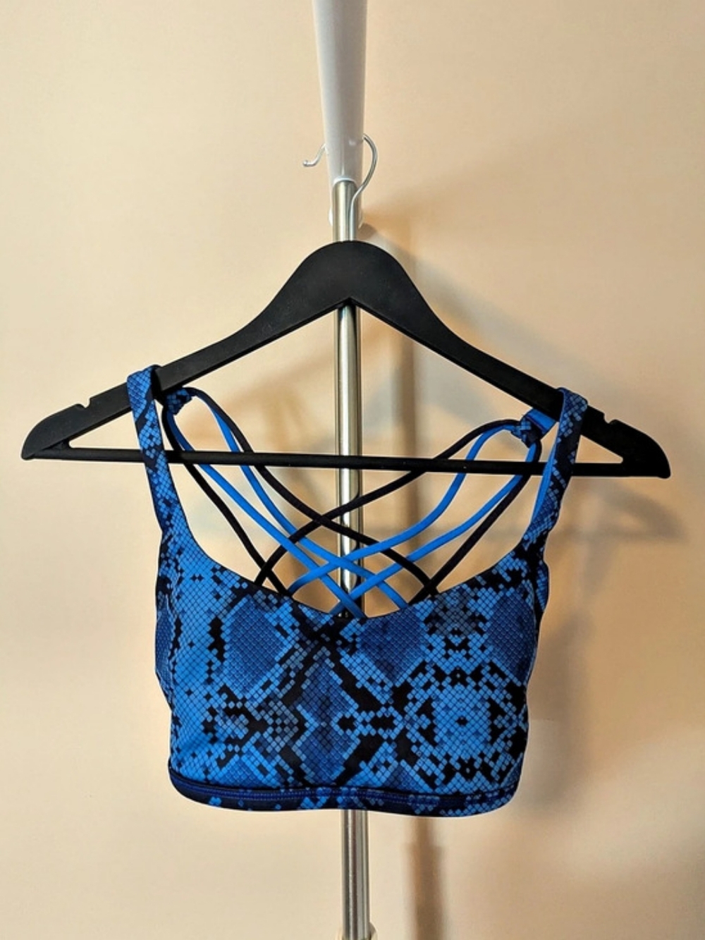 Lululemon Free to Be Wild Bra Blue & Black Sports Bra